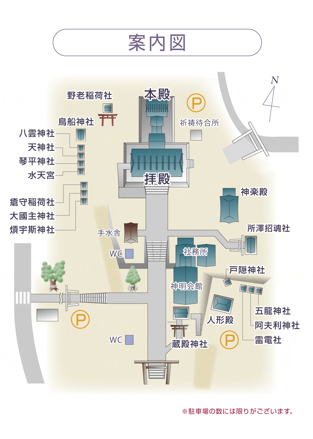 所澤神明社　境内案内図